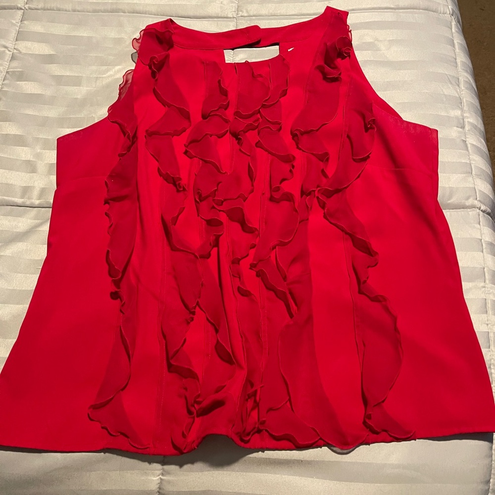 Ruffle Red Top